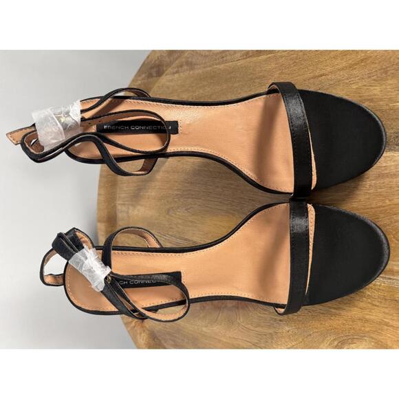 French Connection Tessa Black Strappy Heels Ankle Strap Sandals US 9 / EU 40 NWB - Picture 4 of 11